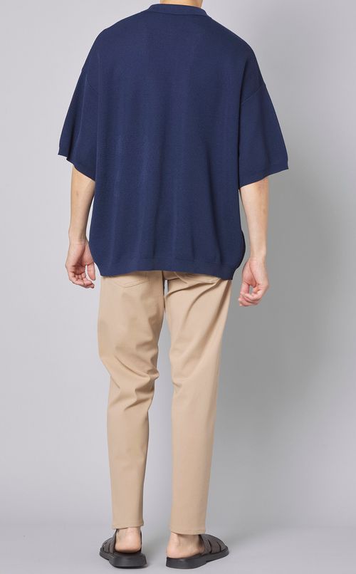 サシコ柄ニットポロ