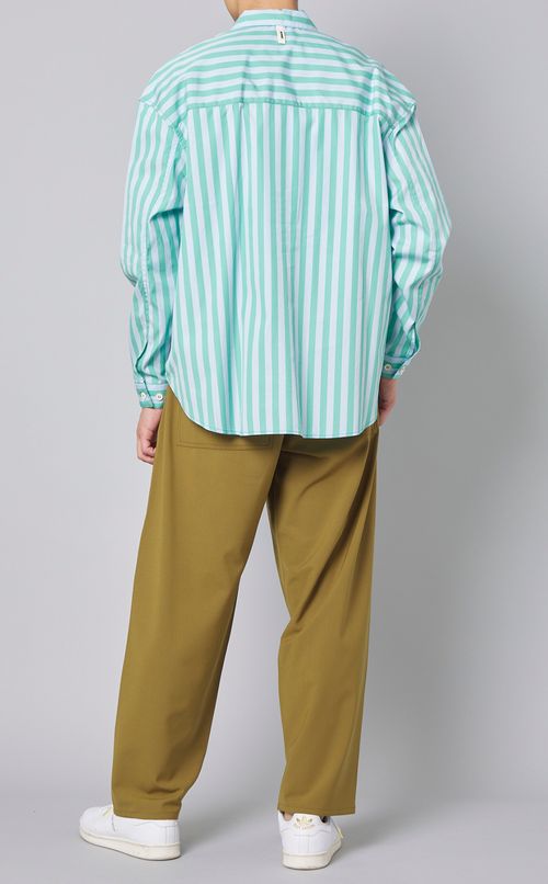 ストライプオーバーシャツ