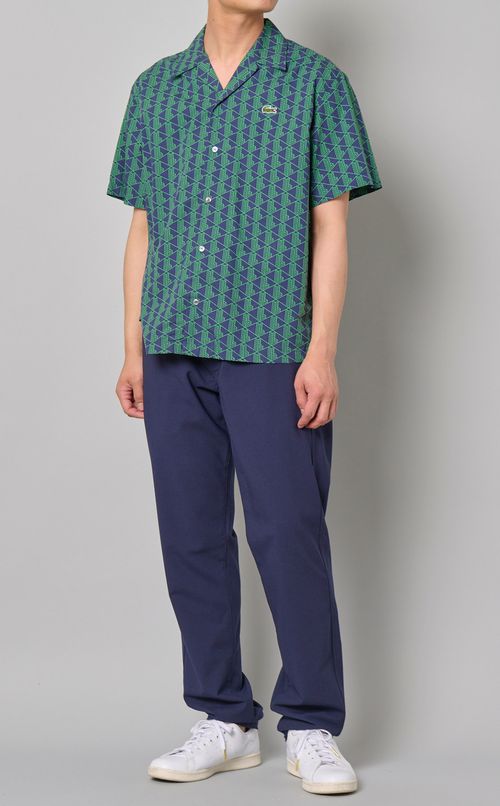 ジャガードレーヨンオープンシャツ