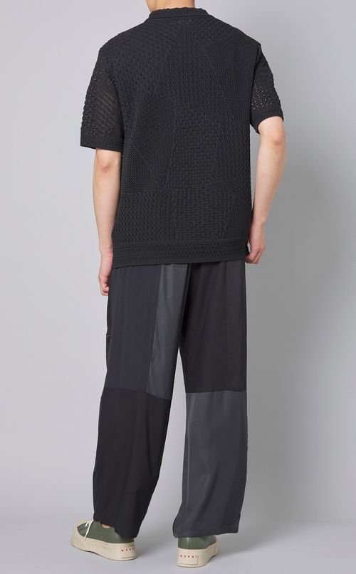 レースパネルポロシャツ