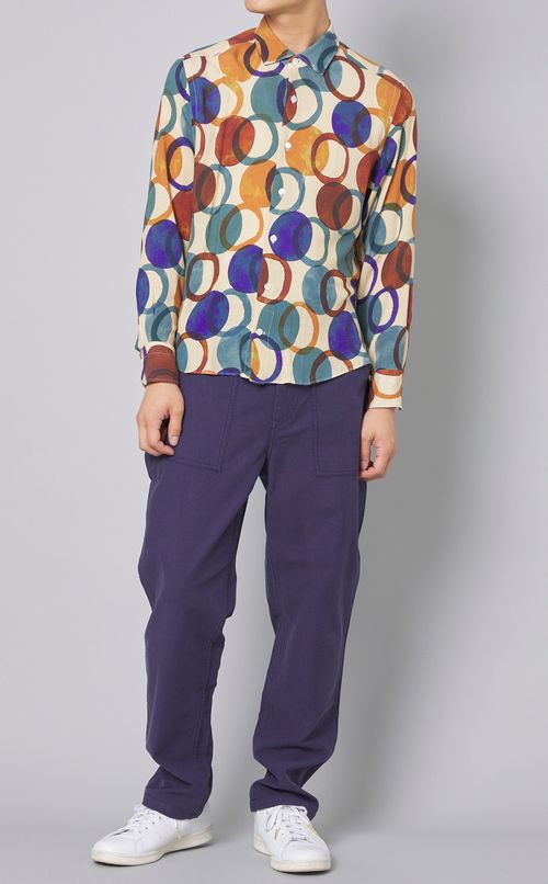 サークルプリントシャツ