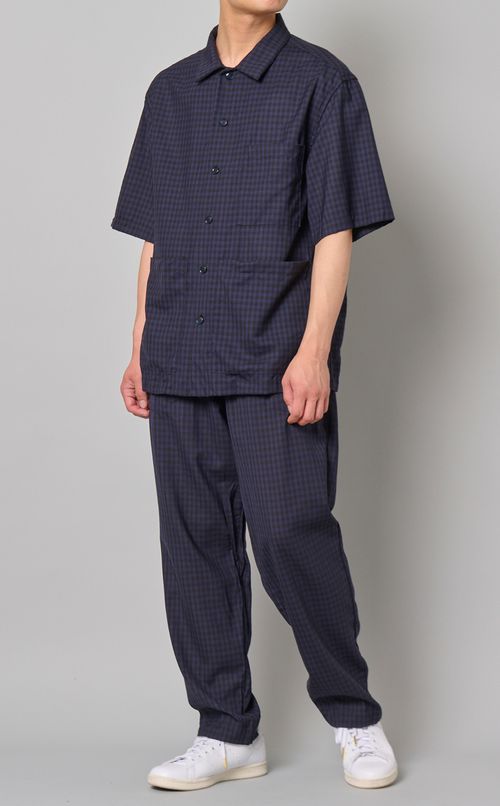 チェックウールシャツ