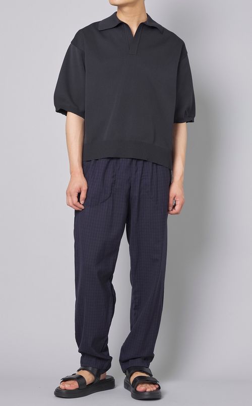 チェックウールパンツ