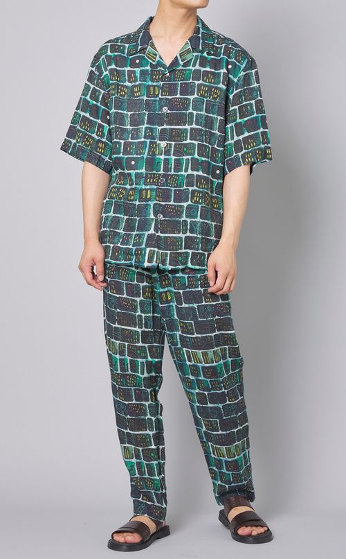 プリントオープンシャツ