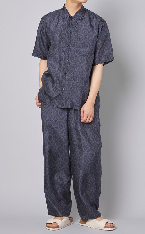 シルクオープンカラーシャツ