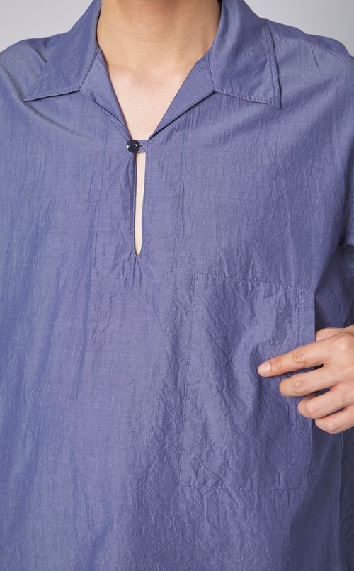 ウォッシュドシャンブレープルオーバー