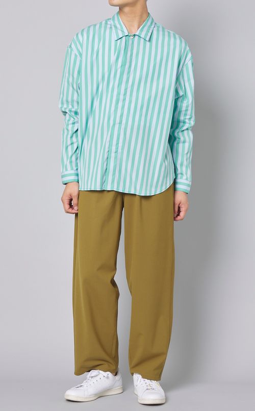 ストライプオーバーシャツ