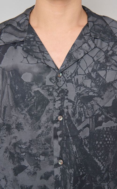 プリントオープンショートスリーブシャツ