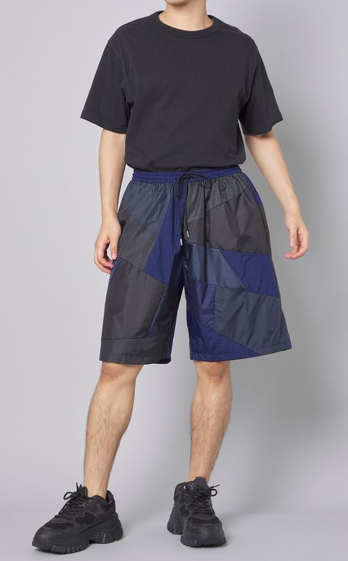 パネルパッチワークショーツ