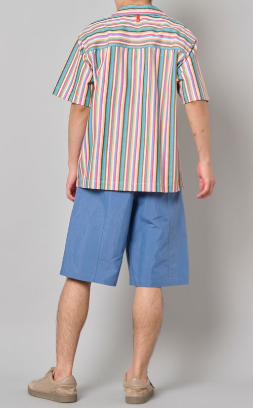 マルチカラーストライプオープンシャツ