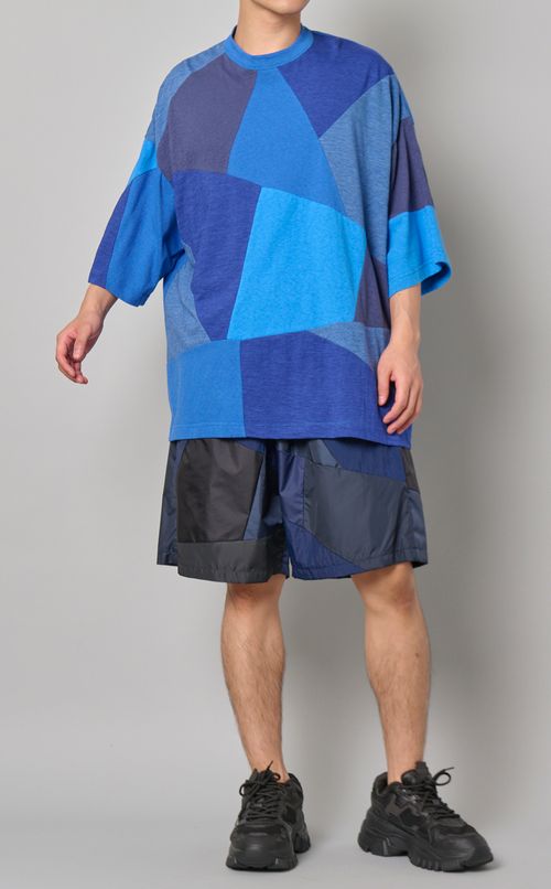 パネルパッチワークショーツ