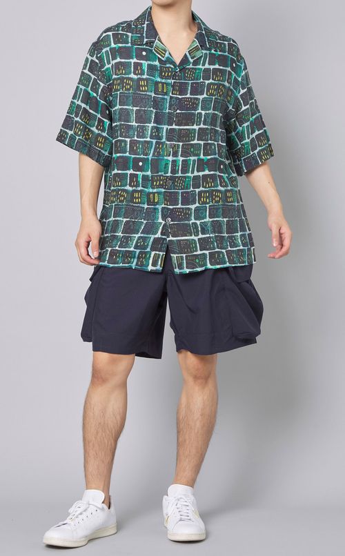 プリントオープンシャツ