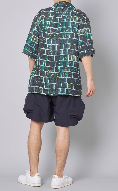 プリントオープンシャツ