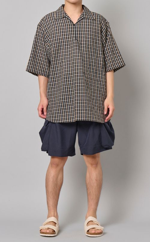 ウールリネンスキッパーシャツ