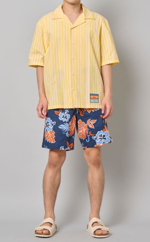 ストライプリゾートシャツ