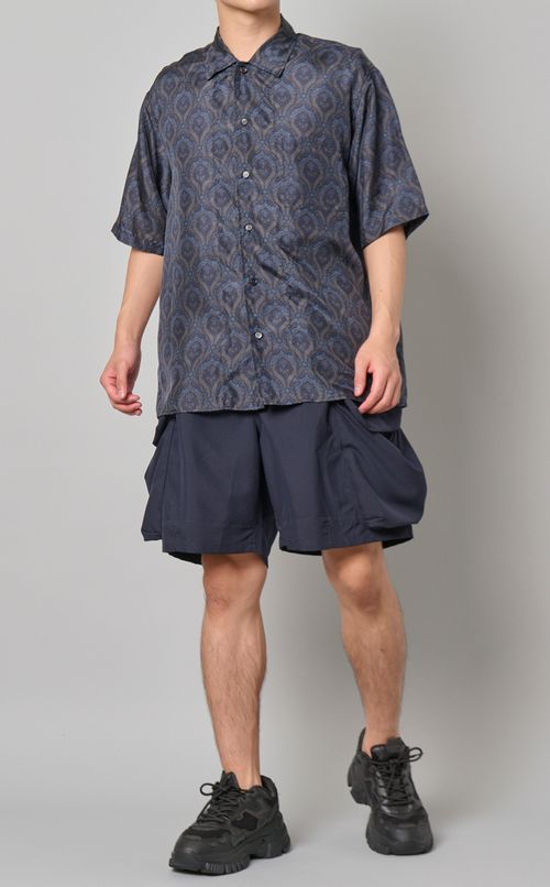 シルクオープンカラーシャツ