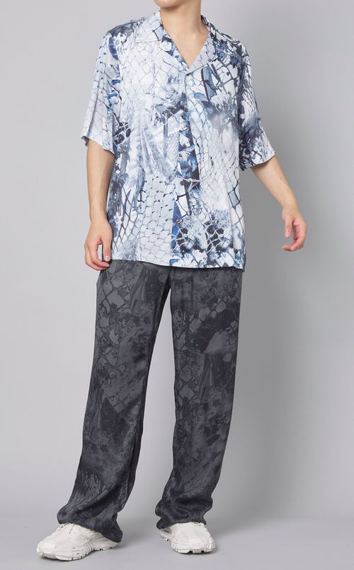 プリントオープンショートスリーブシャツ