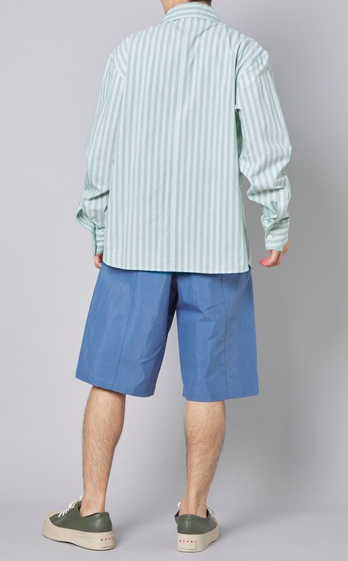 ストライプダブルポケットシャツ