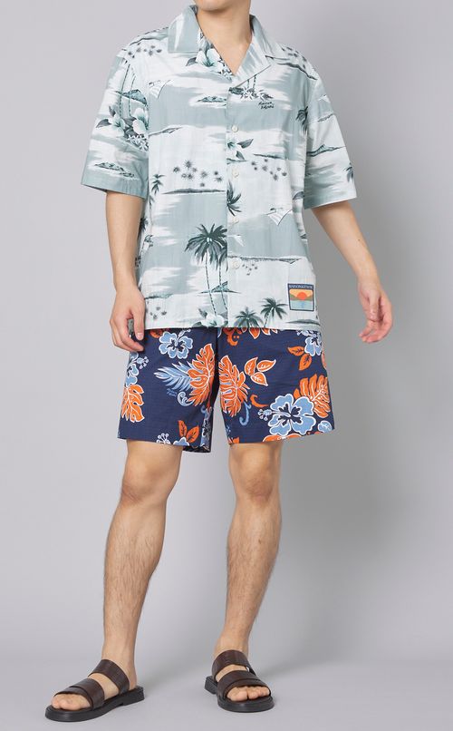 グラフィックリゾートシャツ