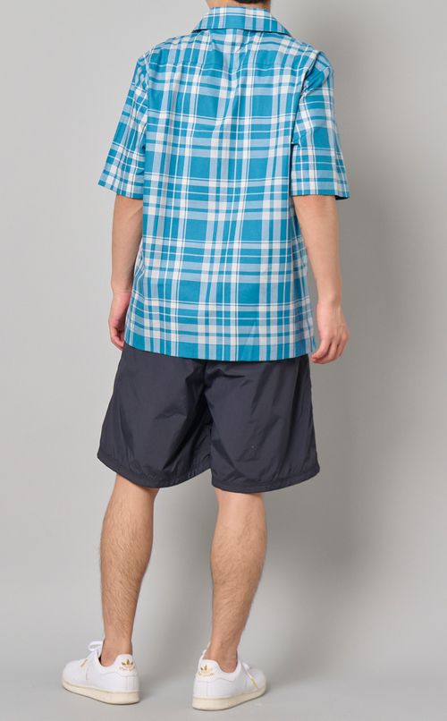 チェックオープンカラーシャツ