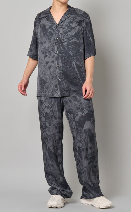 プリントオープンショートスリーブシャツ