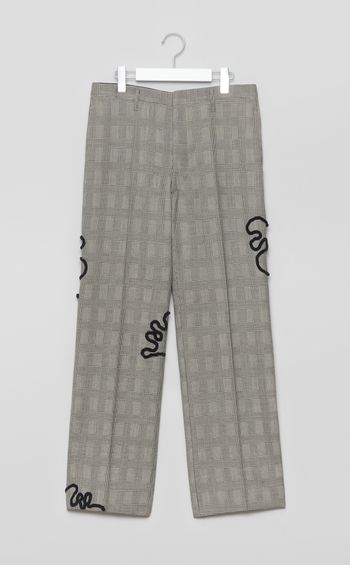 【reADdress】グレンチェックテーパードパンツ