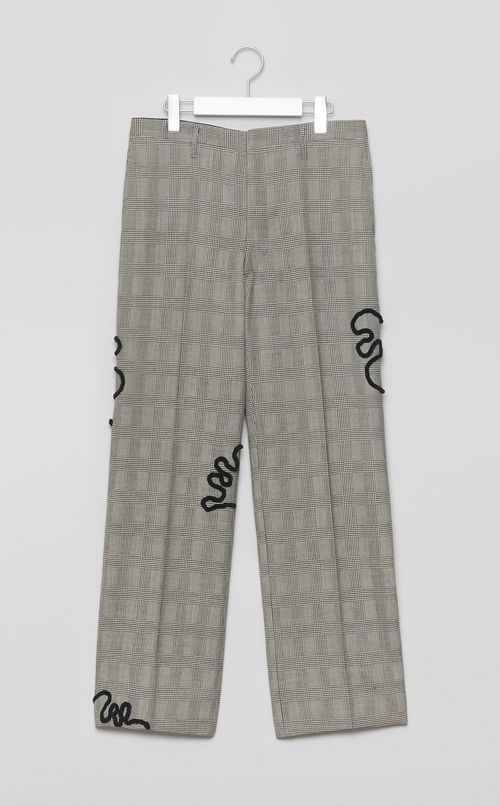 【reADdress】グレンチェックテーパードパンツ