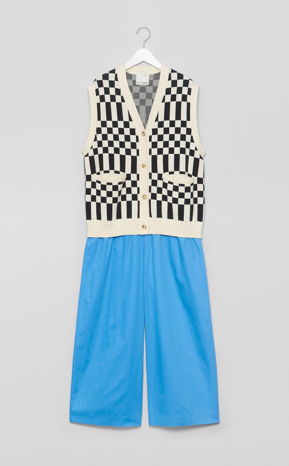 【reADdress】ブロックチェックコンビネゾン