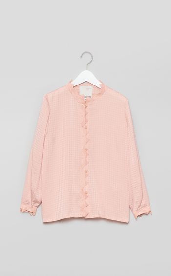 【reADdress】千鳥格子エンブロイダリーブラウス