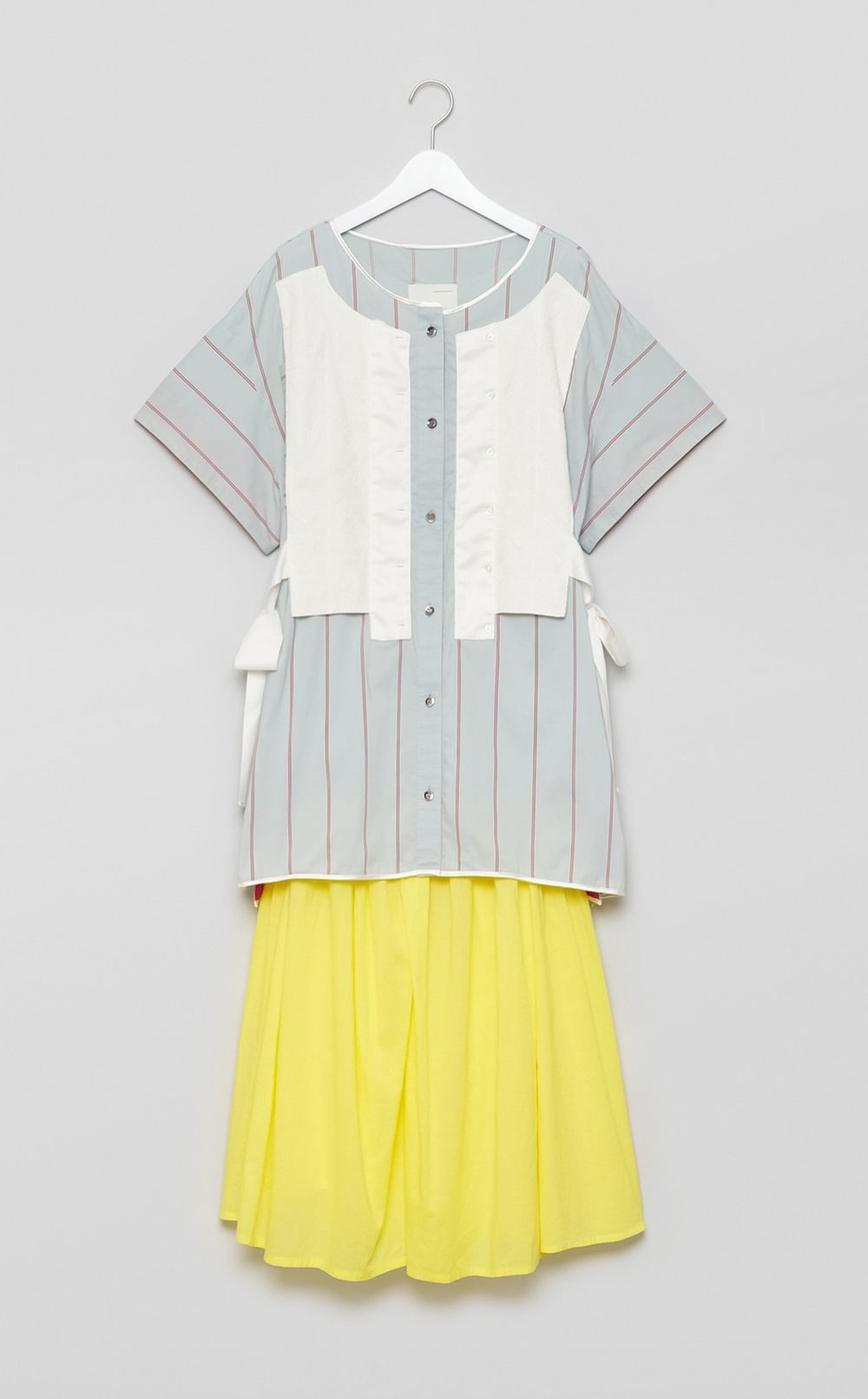 【reADdress】レイヤードベストドッキングロングドレス（キャミドレ付）