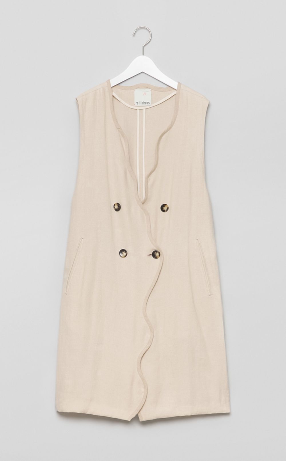 【reADdress】リネンロングベスト