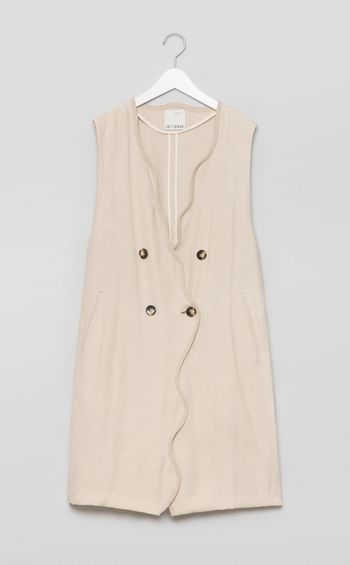 【reADdress】リネンロングベスト