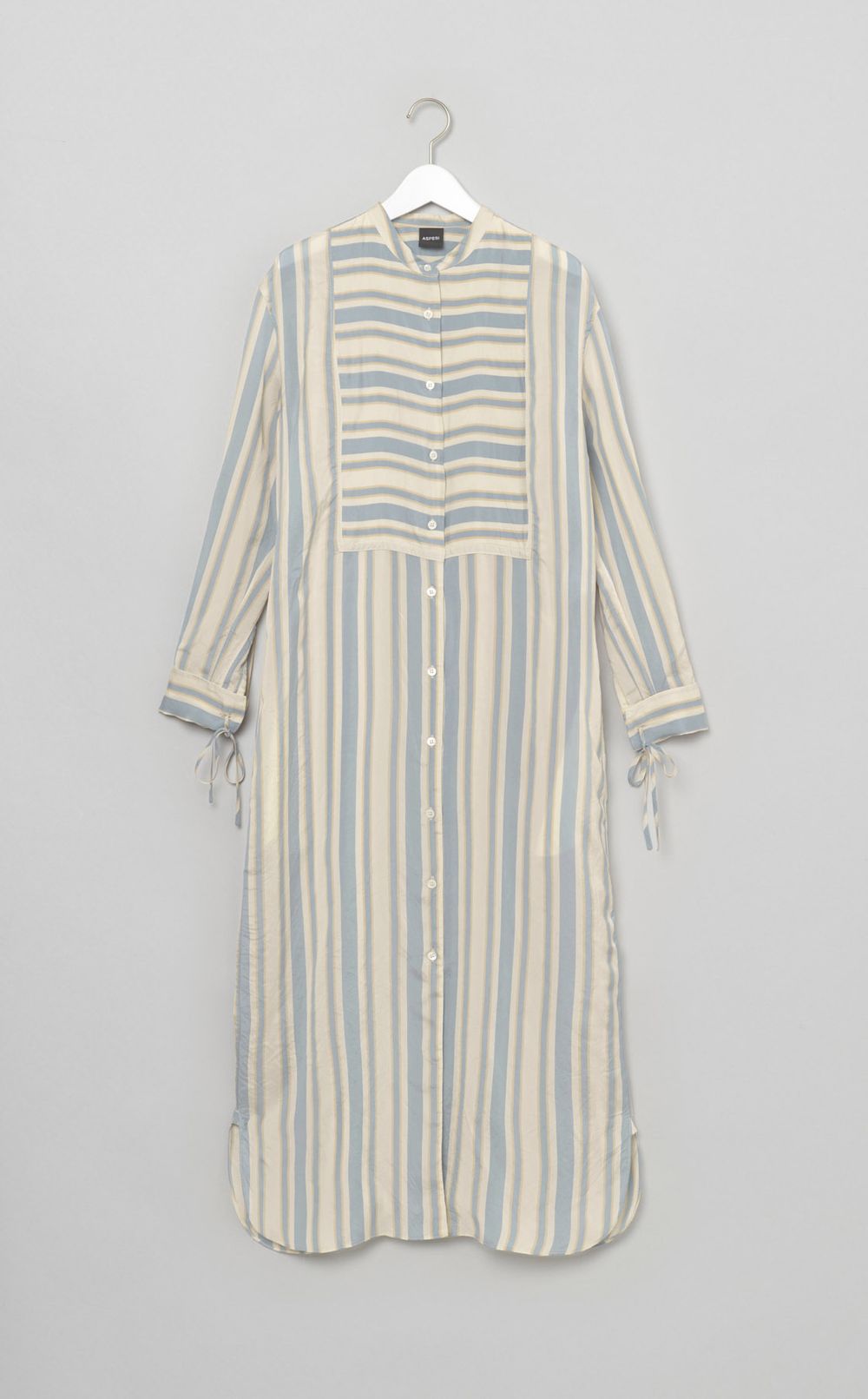 ヨークストライプシャツワンピース
