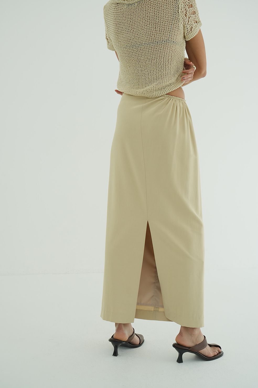 ウエストギャザーホールスカート