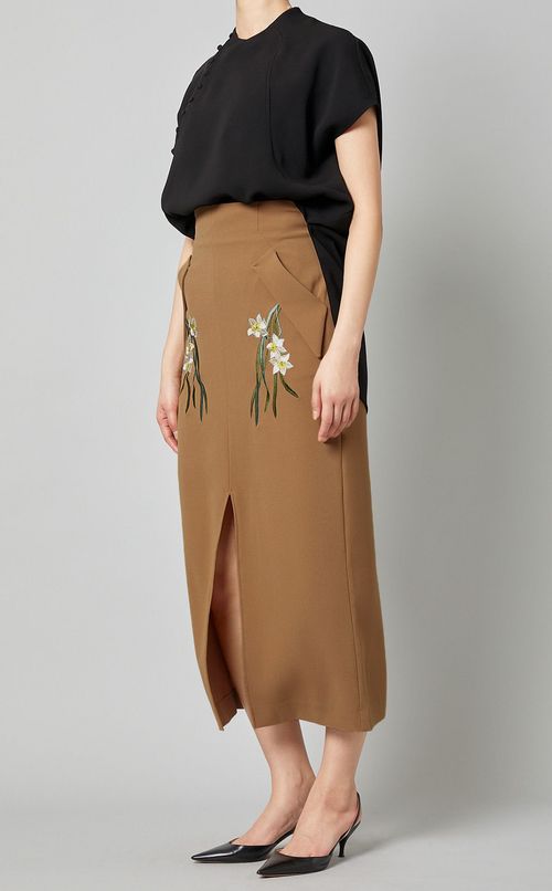 フラワーエンブロイダリースカート