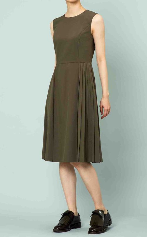 プリーツコンビワンピース