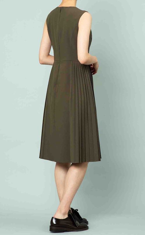 プリーツコンビワンピース