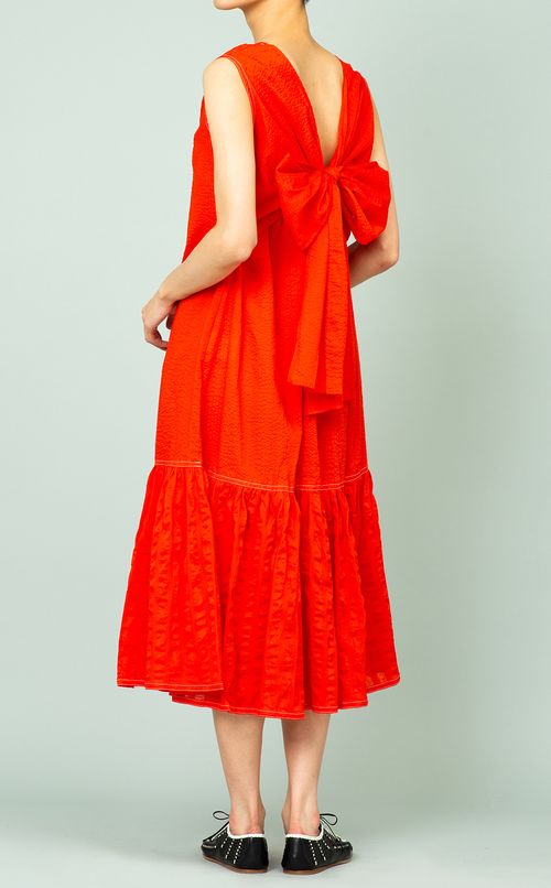 ノースリーブギャザーワンピース