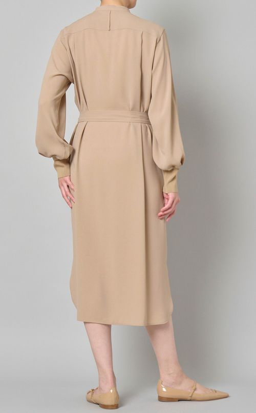 パフスリーブシャツワンピース