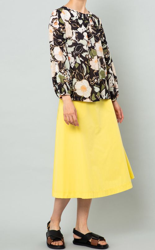 リネン混フレアースカート