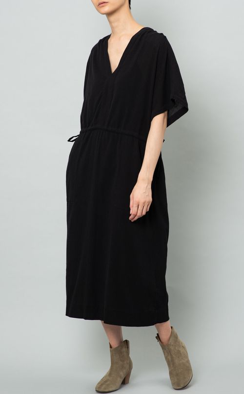 コットンVネックワンピース