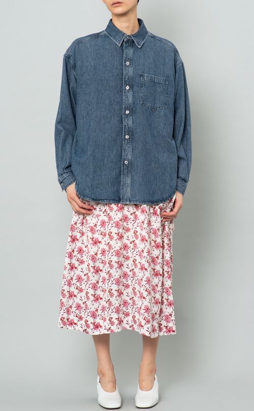 オーバーサイズデニムシャツ