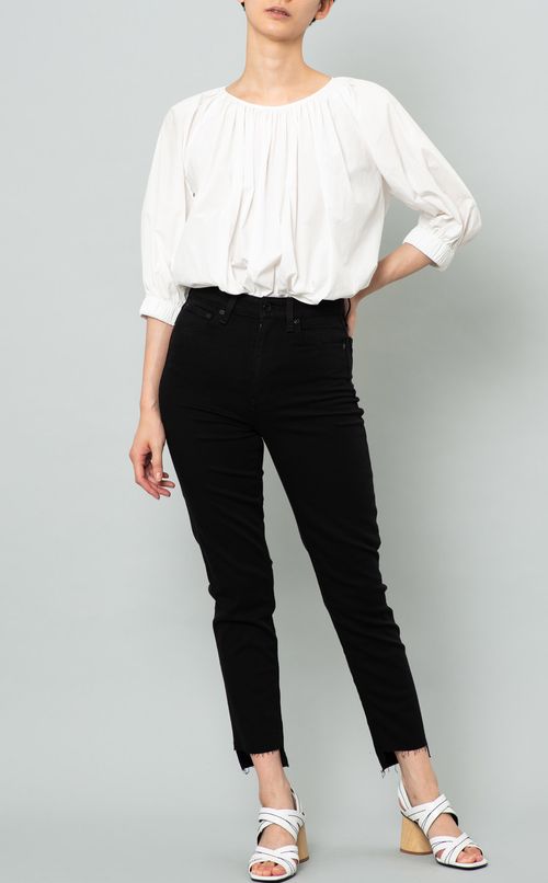 カットオフアンクルテーパードパンツ