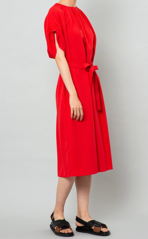 タックネックジョーゼットワンピース