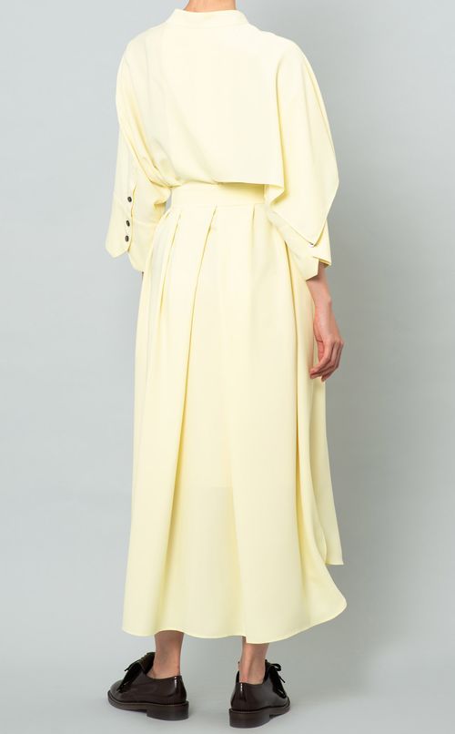 アシンメトリーケープデザインワンピース