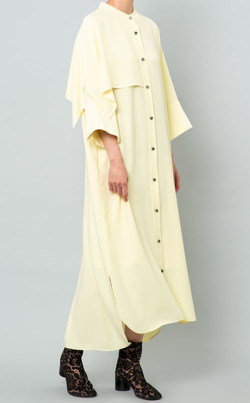 アシンメトリーケープデザインワンピース