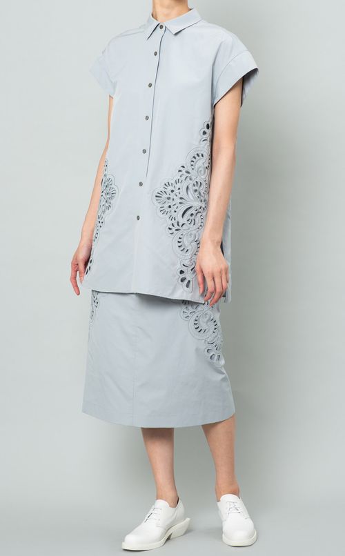 フラワーカットワークギャザースカート