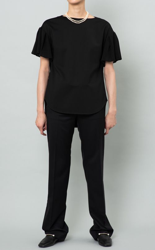 タックスリーブプルオーバーブラウス