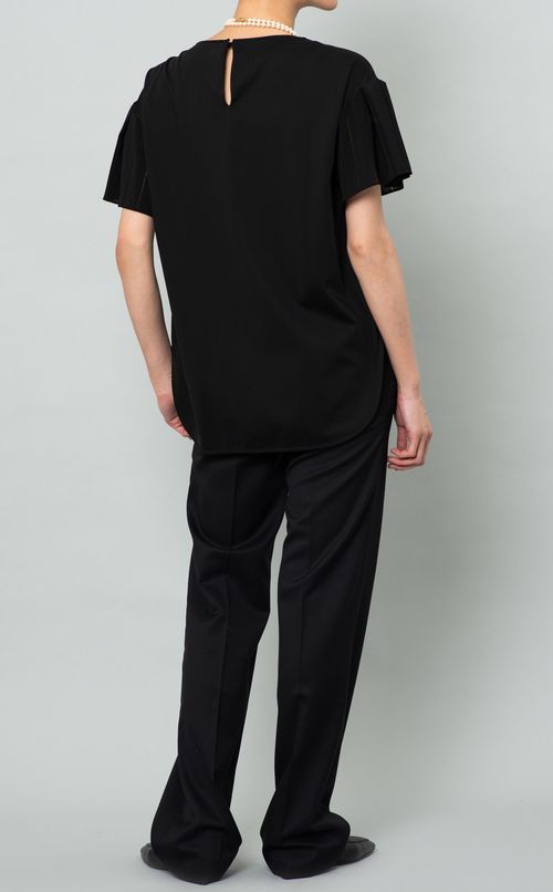 タックスリーブプルオーバーブラウス