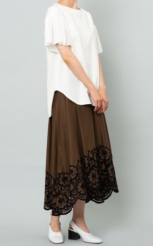 タックスリーブプルオーバーブラウス